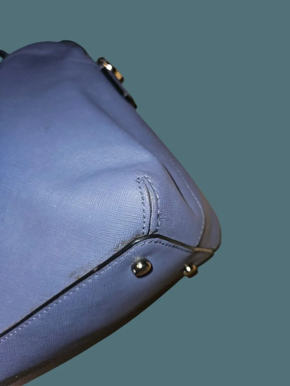 Kate Spade Blue Cameron Street Satchel Crossbody Saffriano Leather Bag